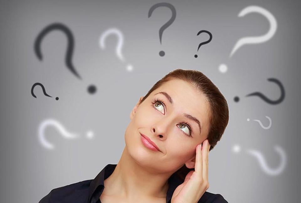 business woman, question mark, uncertain, goal setting