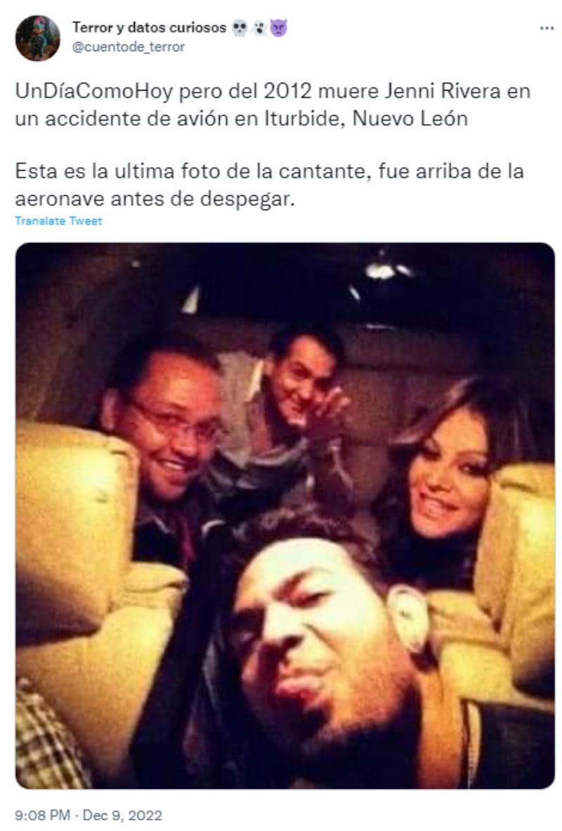 Resultados de la autopsia de Jenni Rivera
