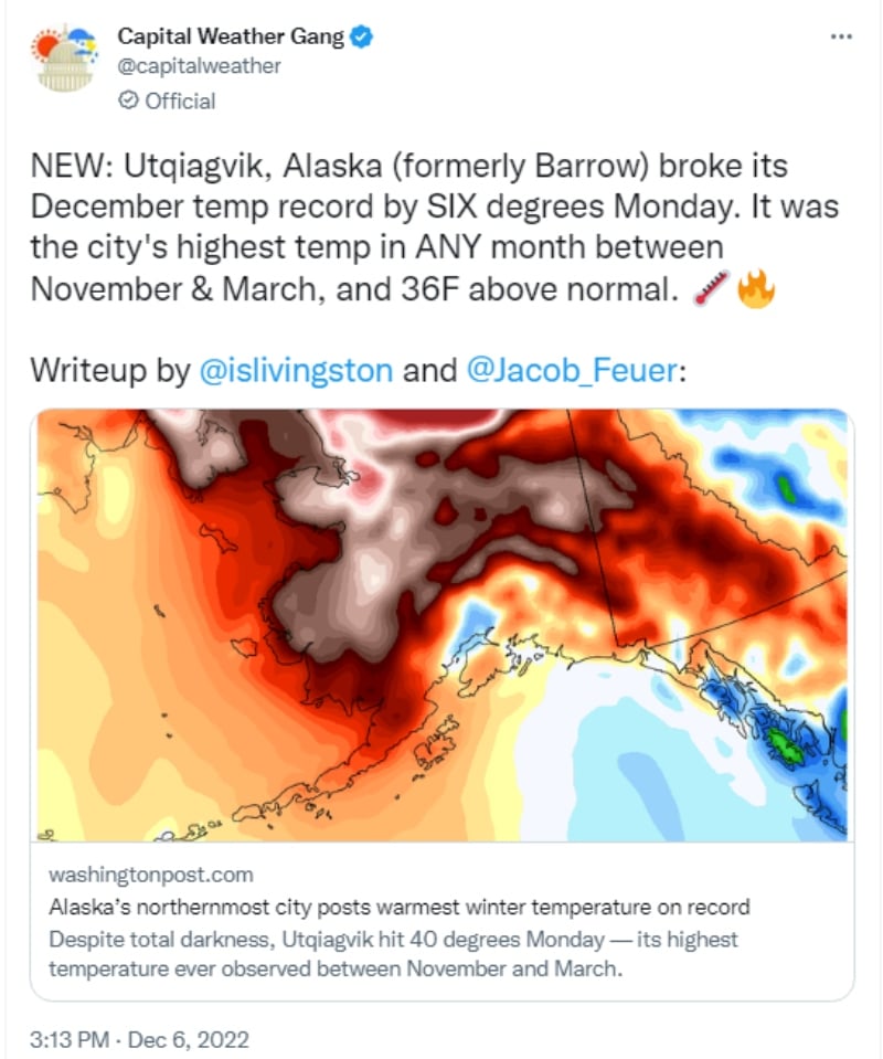 They forecast a White Christmas in the US