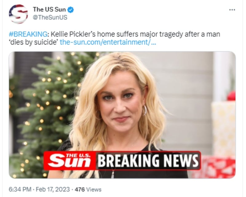 Singer Kellie Pickler's husband dies