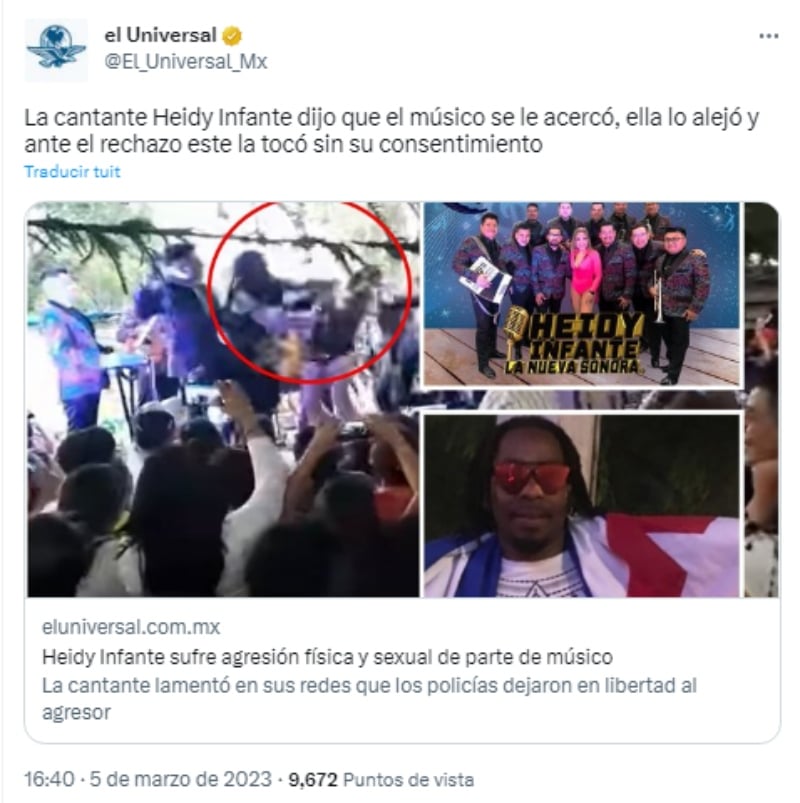 The assailant was arrested and released