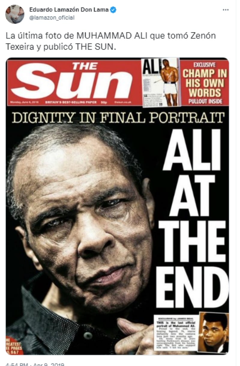 Last photo Muhammad Ali: what did he die of?