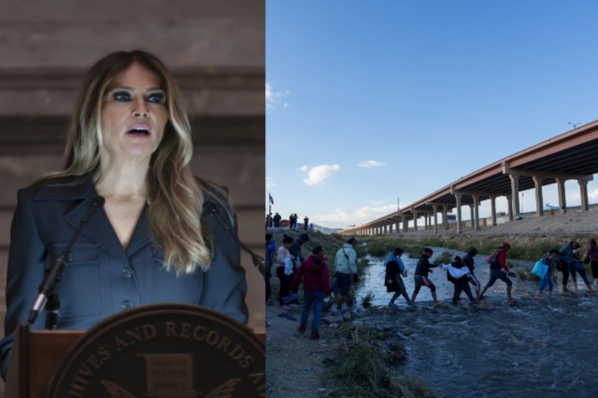 Melania Trump talks about her immigrant experience at the National Archives