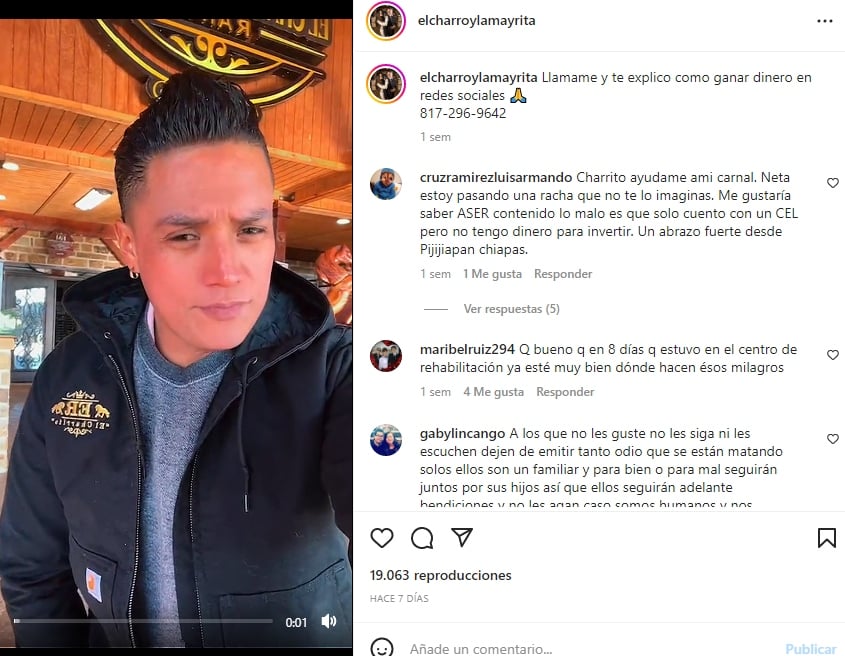 El Charro, Erik Roberto appears in a woman's dress