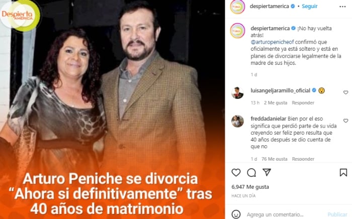 Arturo Peniche fin matrimonio