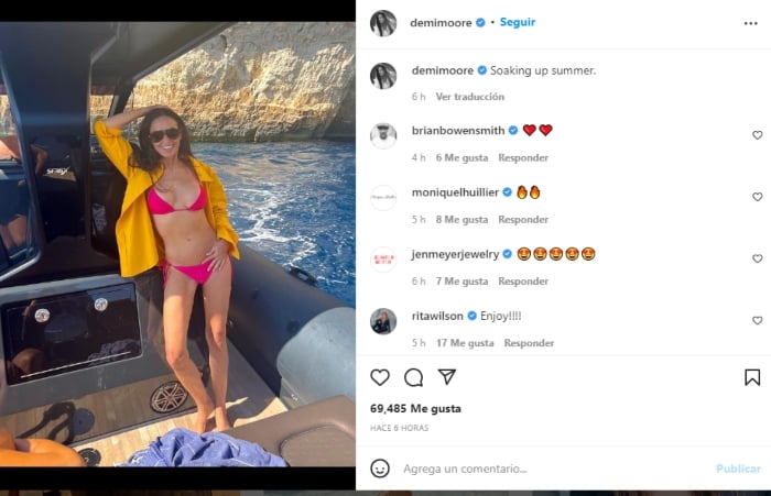 Demi Moore in a bikini