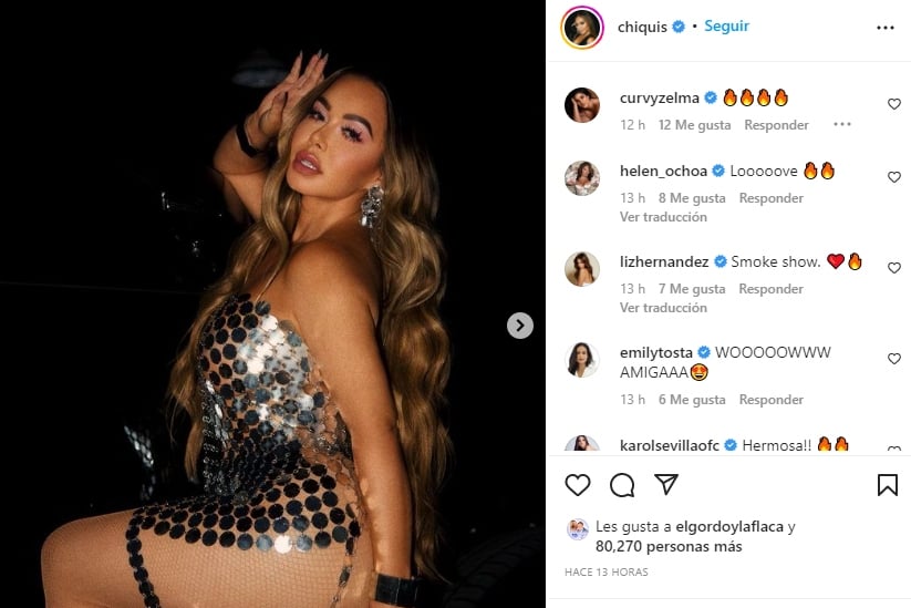 Chiquis Rivera en vestido transparente