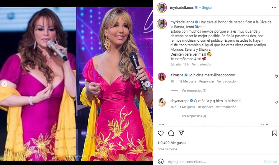 Myrka Dellanos dresses up as Jenni Rivera