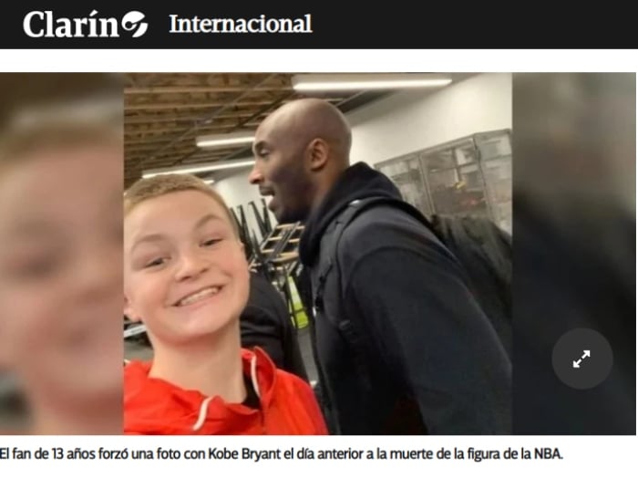This is the last photo of Kobe Bryant