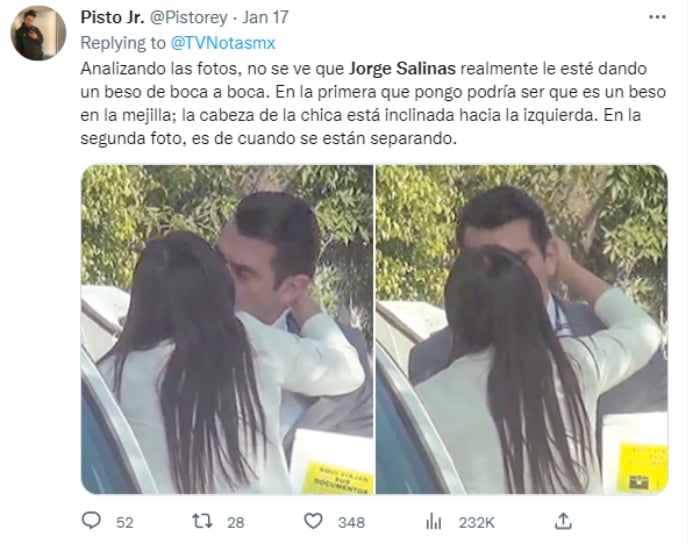 Alleged lover of Jorge Salinas charges for speaking