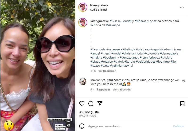 Adamari López aparece festejando en la boda de Alix Aspe