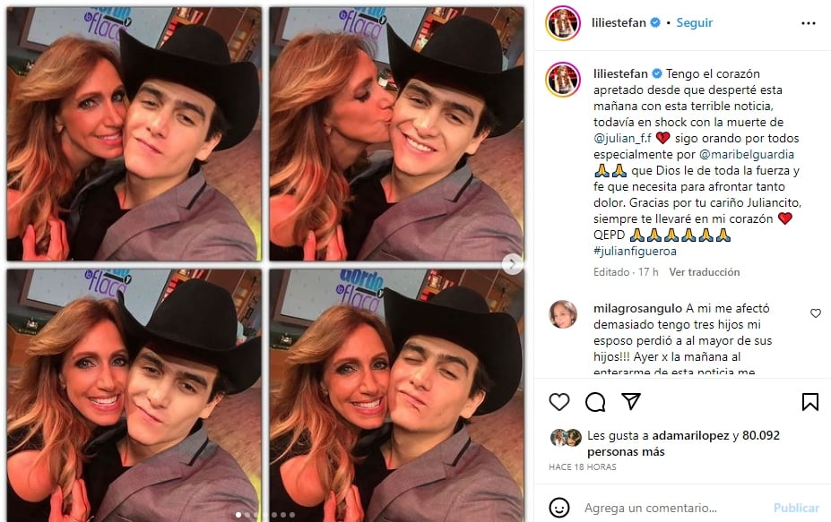 Lili Estefan mourns the death of Julián Figueroa
