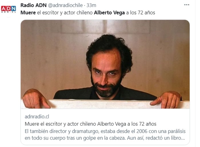 Alberto Vega dies