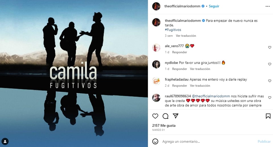Mario Domm is hospitalized in an emergency