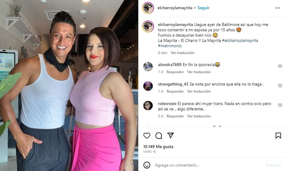 El Charro gives bad news about his marriage