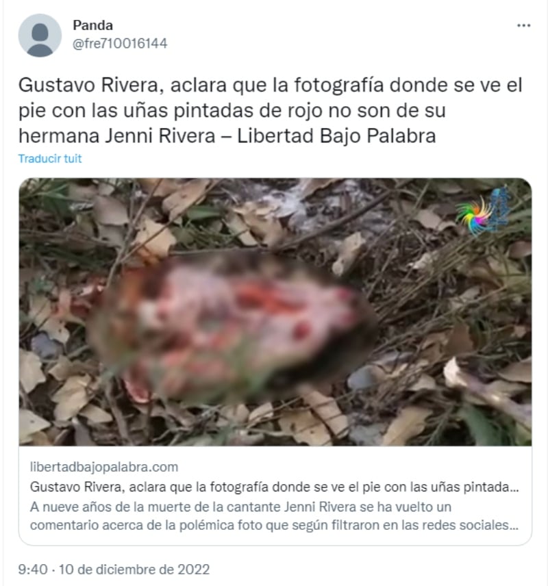 Photos remains Jenni Rivera: "People must think that he was envious"
