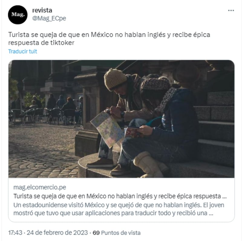 Gringo se queja de México por el inglés