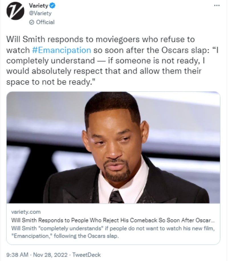 Le ofreció disculpas a Chris Rock