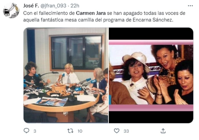 Singer Carmen Jara dies