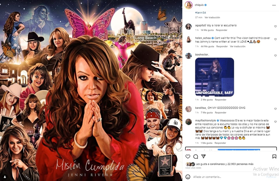 Chiquis shares the cover of her album Mission Accomplished