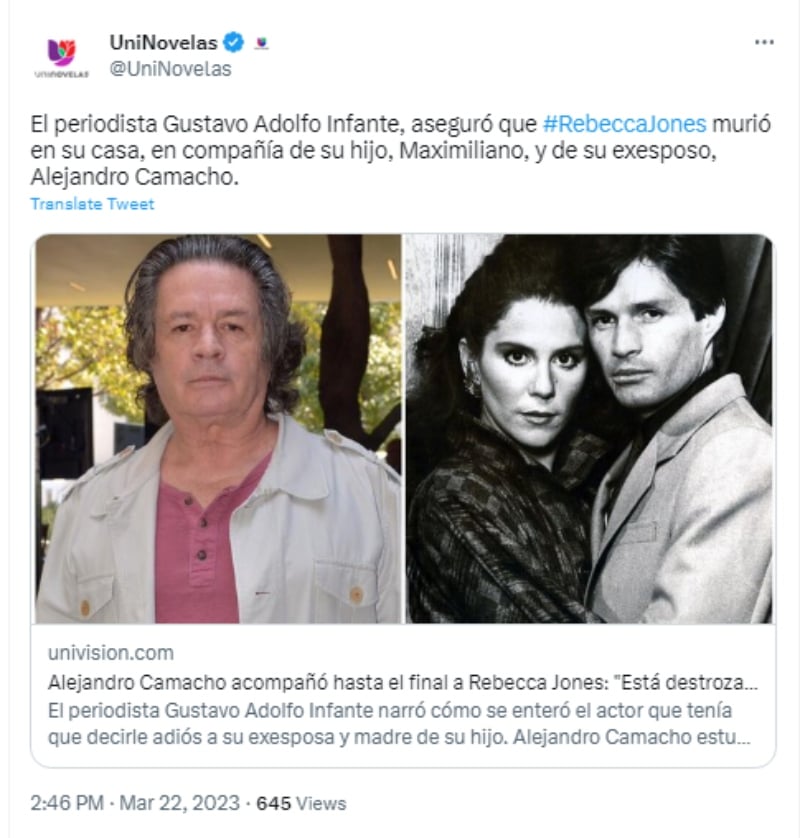 His relationship with the actor