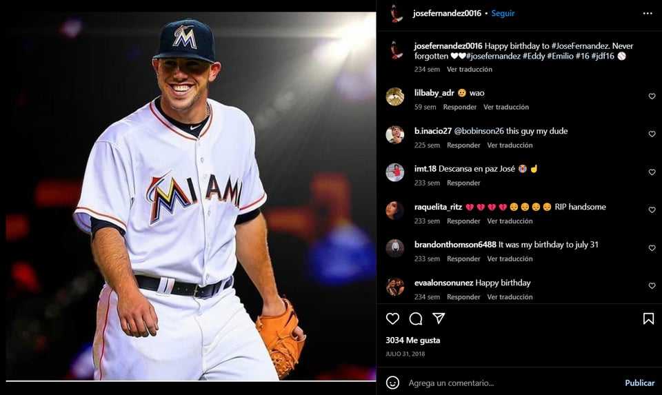 How did José Fernández die?