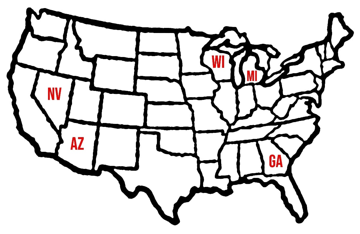 The key battleground states in 2024