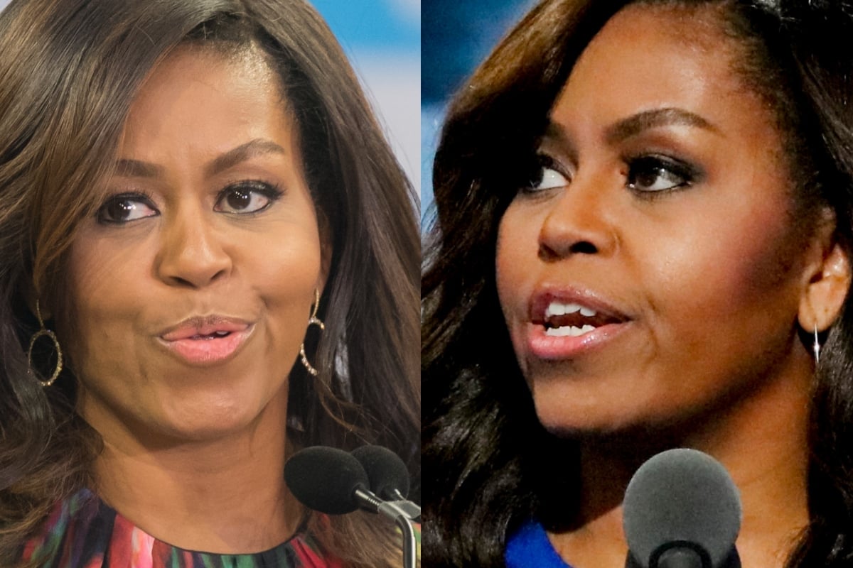 Michelle Obama in a bikini, vacation, Italy