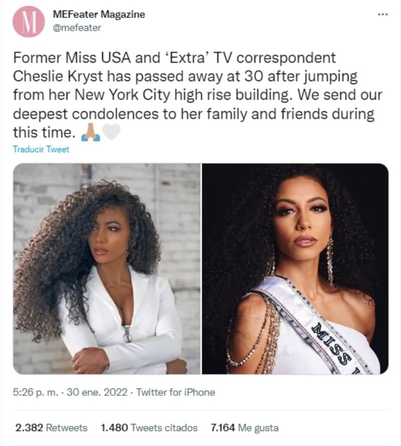 They reveal possible reason for the suicide of Cheslie Kryst