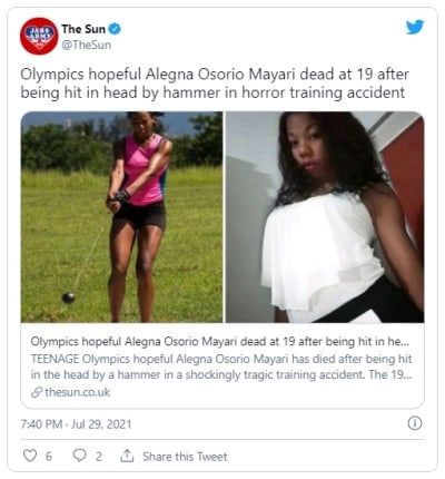 Cuban hammer thrower athlete dies after training accident