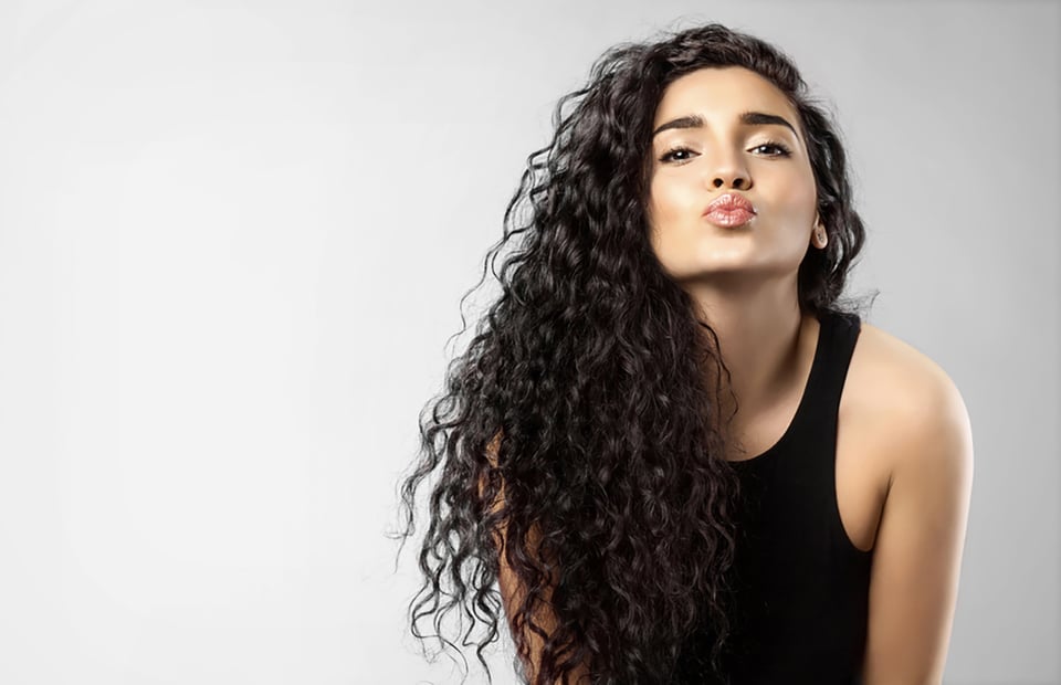 woman, beauty, black hair, kiss, lip plumpers