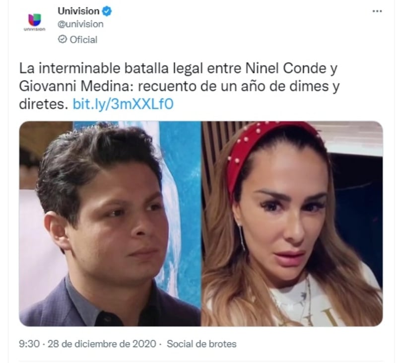 Ninel Conde agree ex: There were many problems