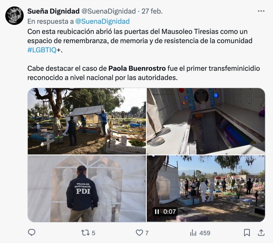 Kenya Cuevas, transfemicide, Tiresias Mausoleum, Pride, MundoNOW
