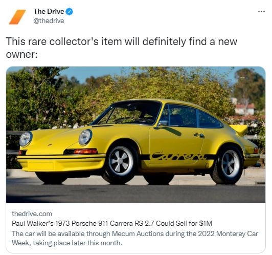 How much will the legendary Porsche cost?