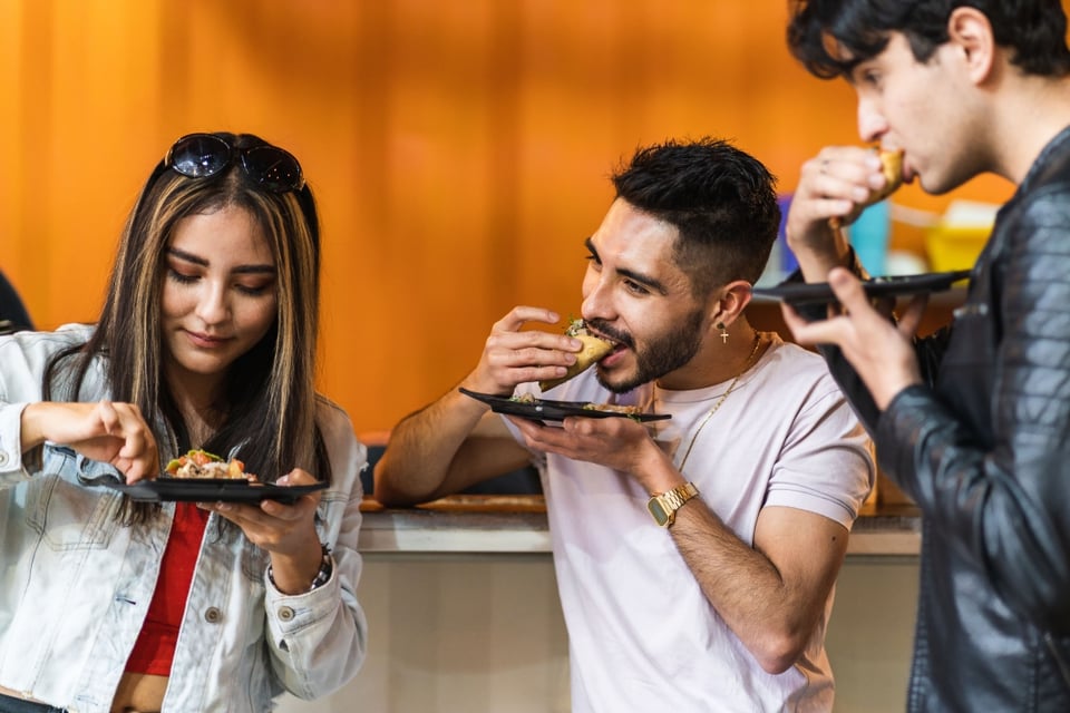 tacos, fiestas, compartir, restaurante, comida
