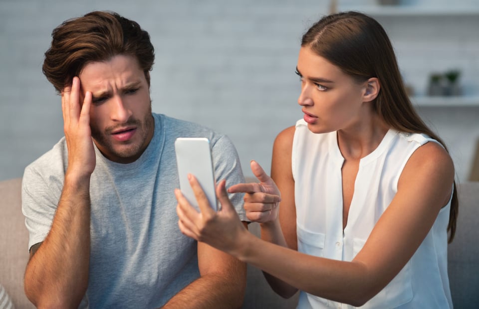 lidiar con la infidelidad, concepto, esposa, trampa, marido