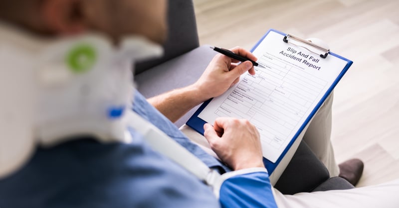 Person with form to get rights benefits