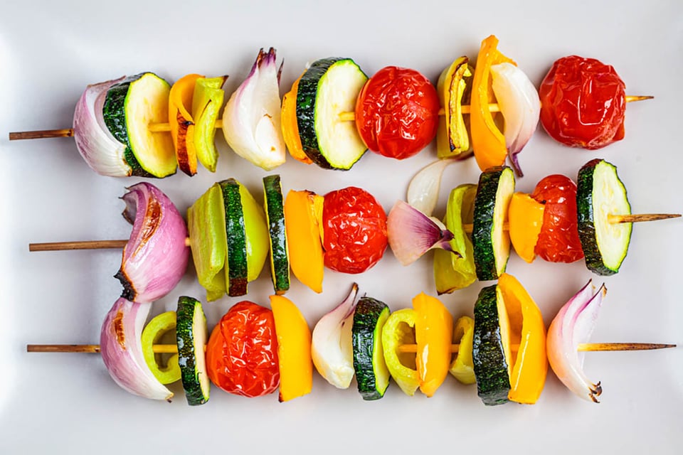 Grilled, vegetable, skewers, BBQ, recipes