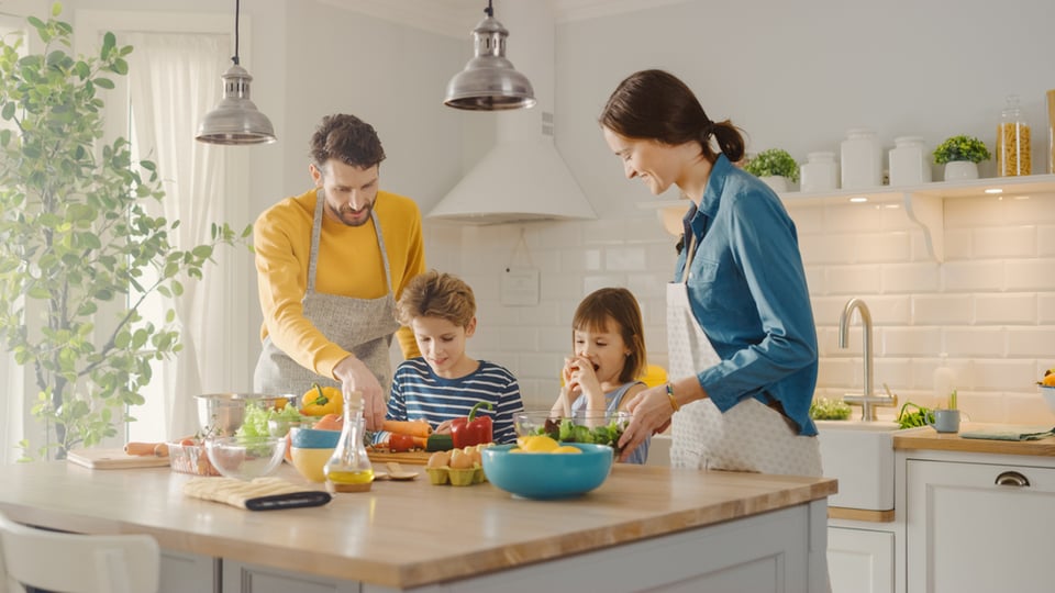 family, cooking, kids, parents, kitchen