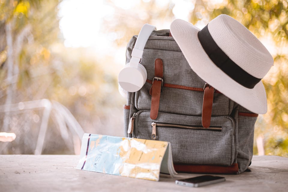 holidays, family, backpack, hat, winter