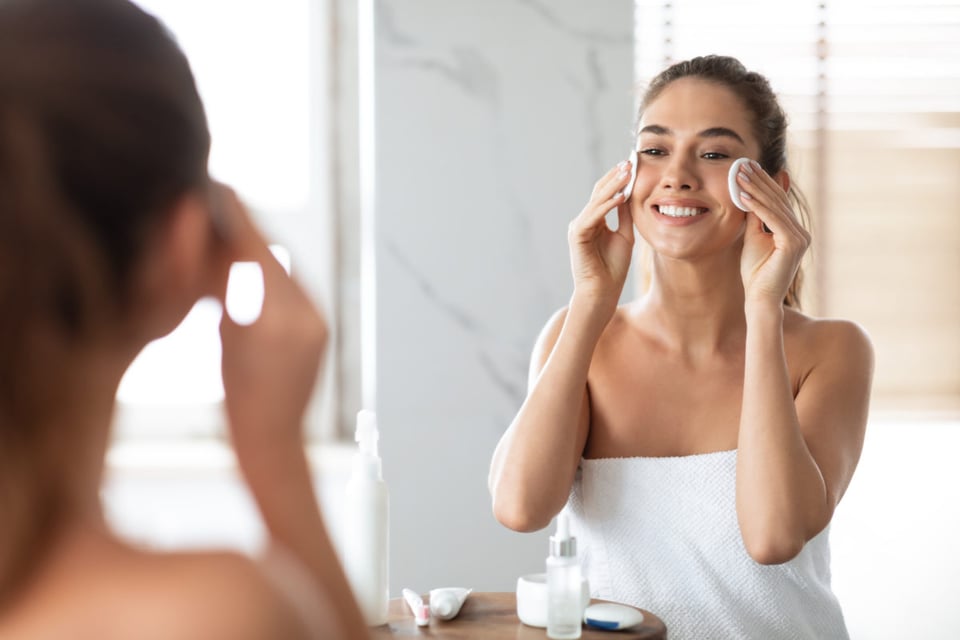 Facial, Cuidado De La Piel, Mujer, Almohadillas De Algodón