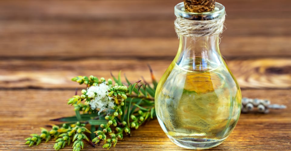 oil in a bottle, as a concept of help against hemorrhoids