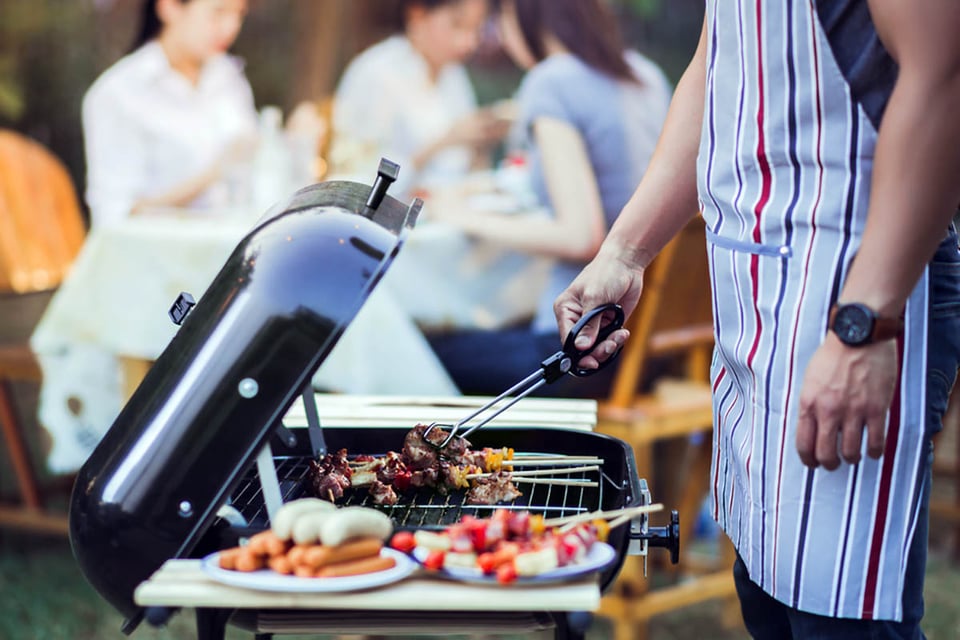 Smoking, bbq techniques, man, grill, food