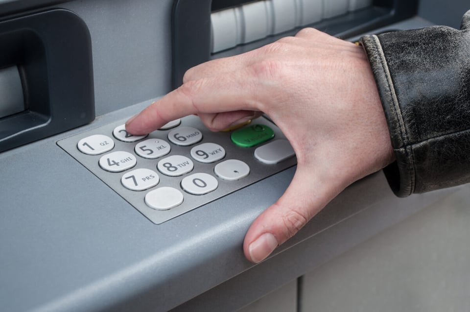 ATM, bank, pin code, number, hand