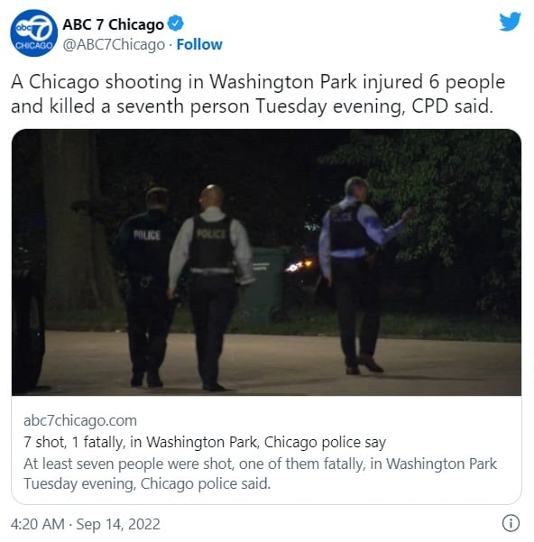 Mass shooting in Chicago Washington Park