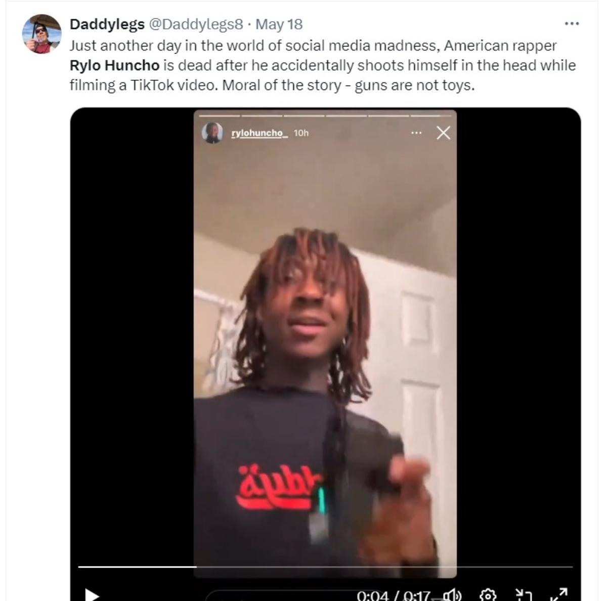 Rylo Huncho Rapero: Muerte Accidental Y Video Filtrado